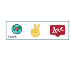 Peace and Love-3 Pack Jibbitz