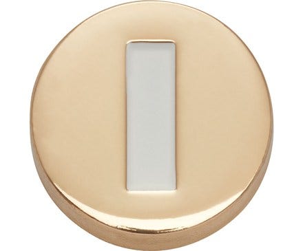 Gold Letter I Jibbitz