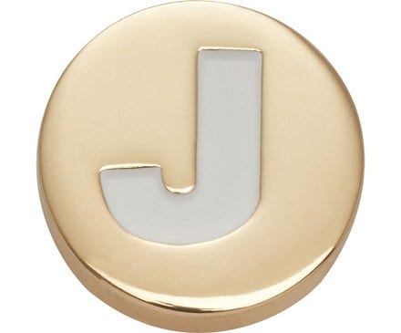 Gold Letter J Jibbitz