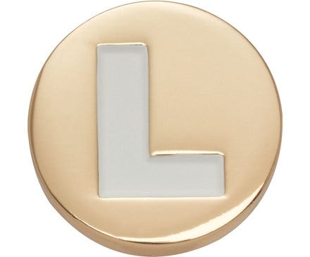 Gold Letter L Jibbitz