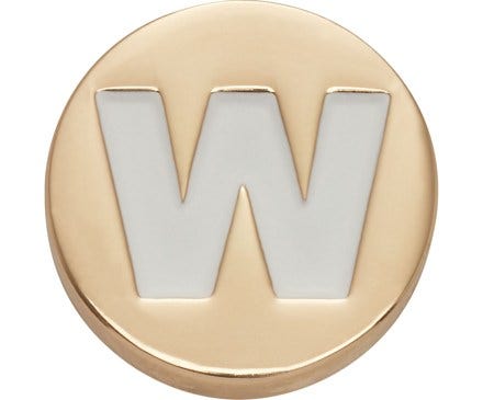 Gold Letter W Jibbitz