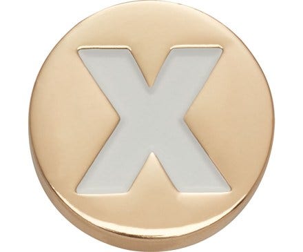 Gold Letter X Jibbitz