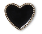 Black Heart with Gold Outline-Jibbitz™