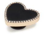 Black Heart with Gold Outline-Jibbitz™