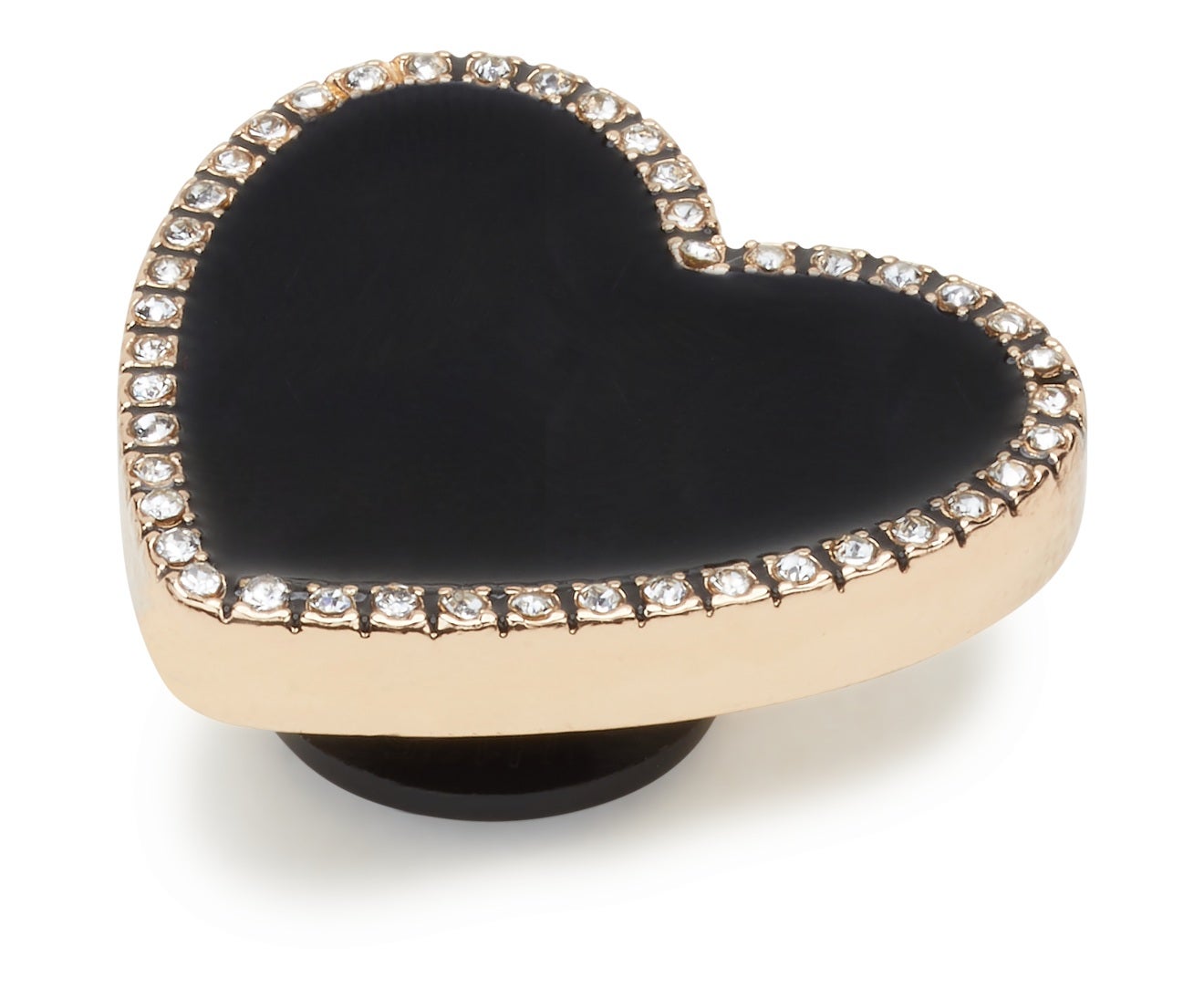 Black Heart with Gold Outline-Jibbitz™