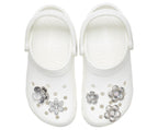 Monochrome Silver Flowers 5 Pack-Jibbitz™