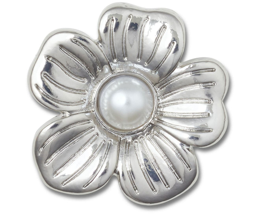 Silver Monochrome Daisy II - Jibbitz™