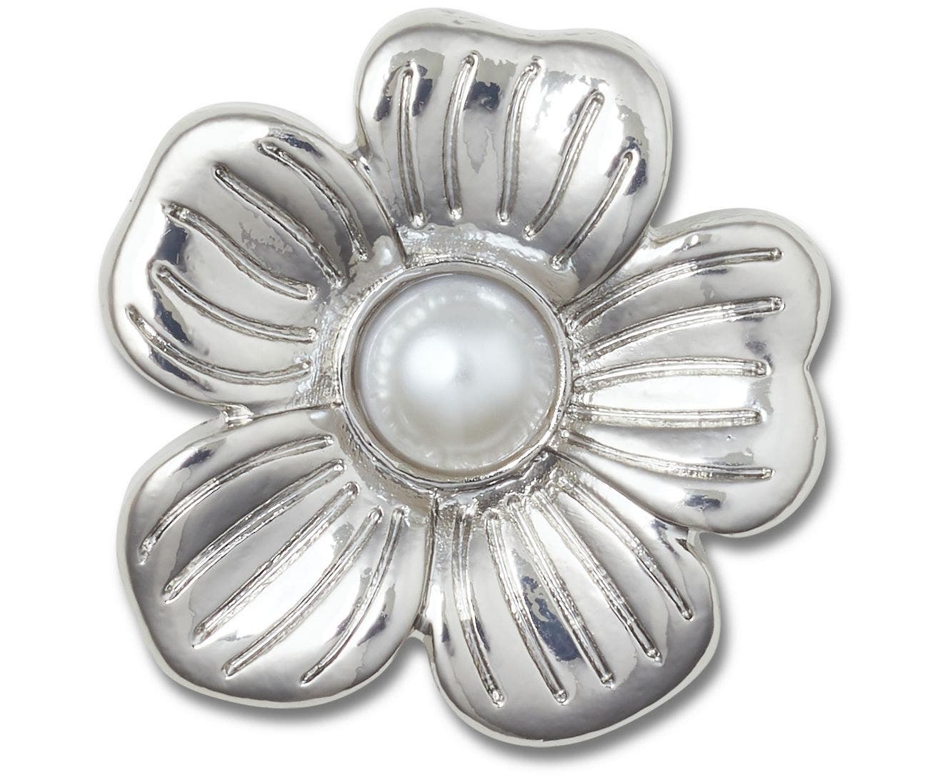Silver Monochrome Daisy II - Jibbitz™