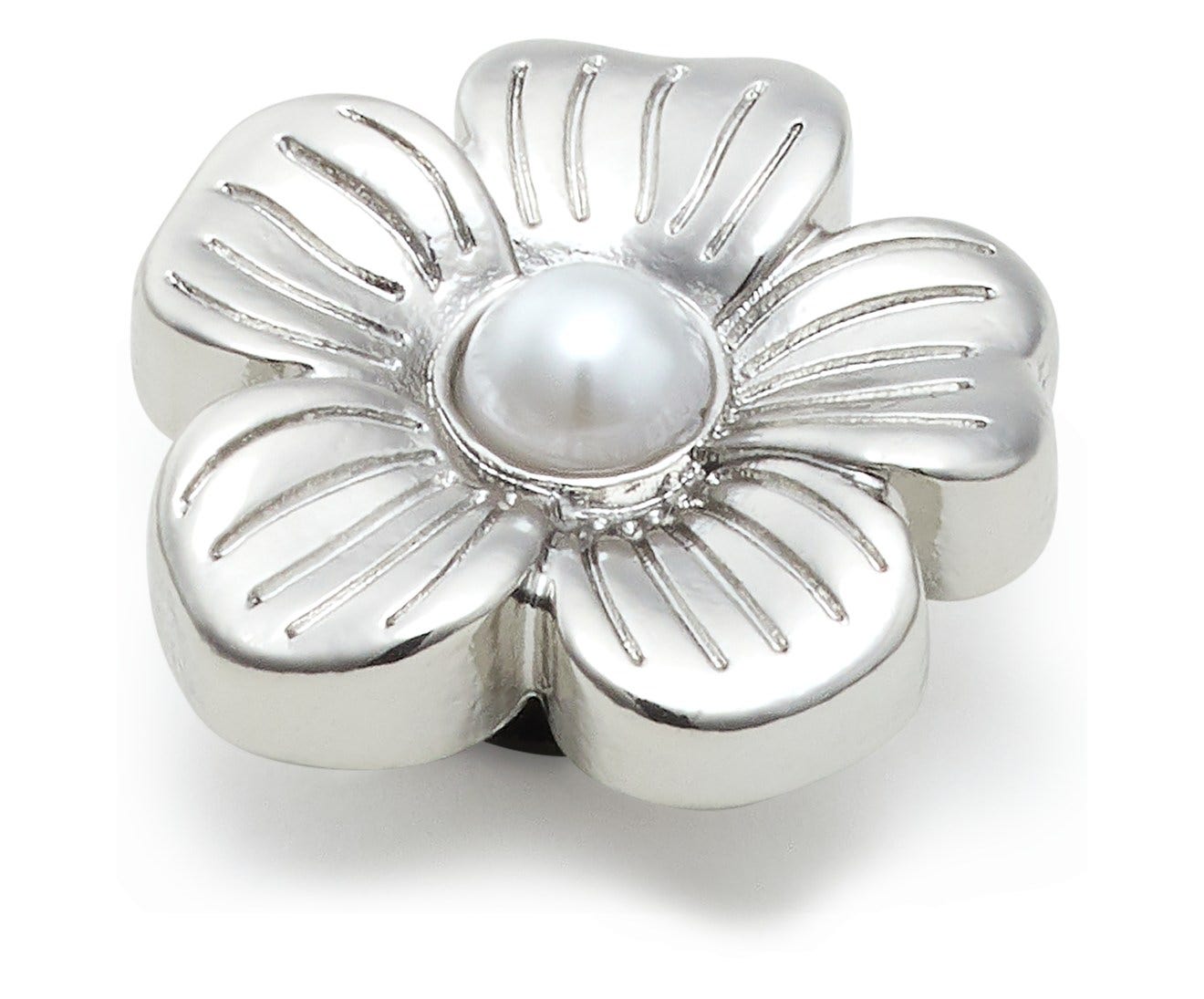 Silver Monochrome Daisy II - Jibbitz™