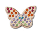 Gold Rainbow Encrstd Butterfly Jibbitz