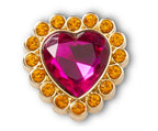 Pink Studded Heart Jibbitz