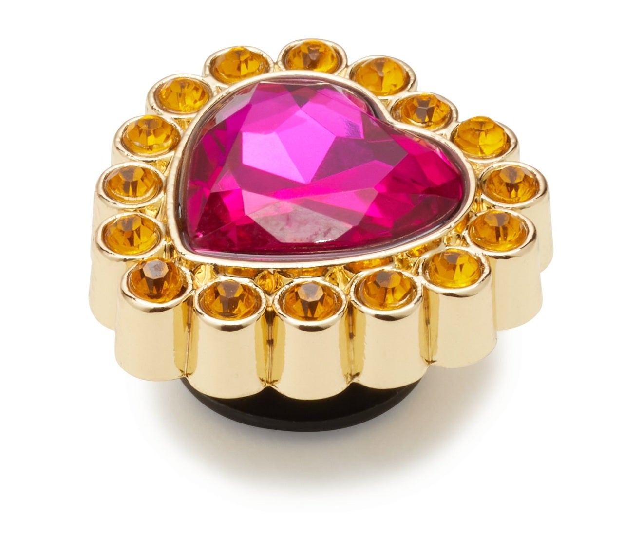 Pink Studded Heart Jibbitz