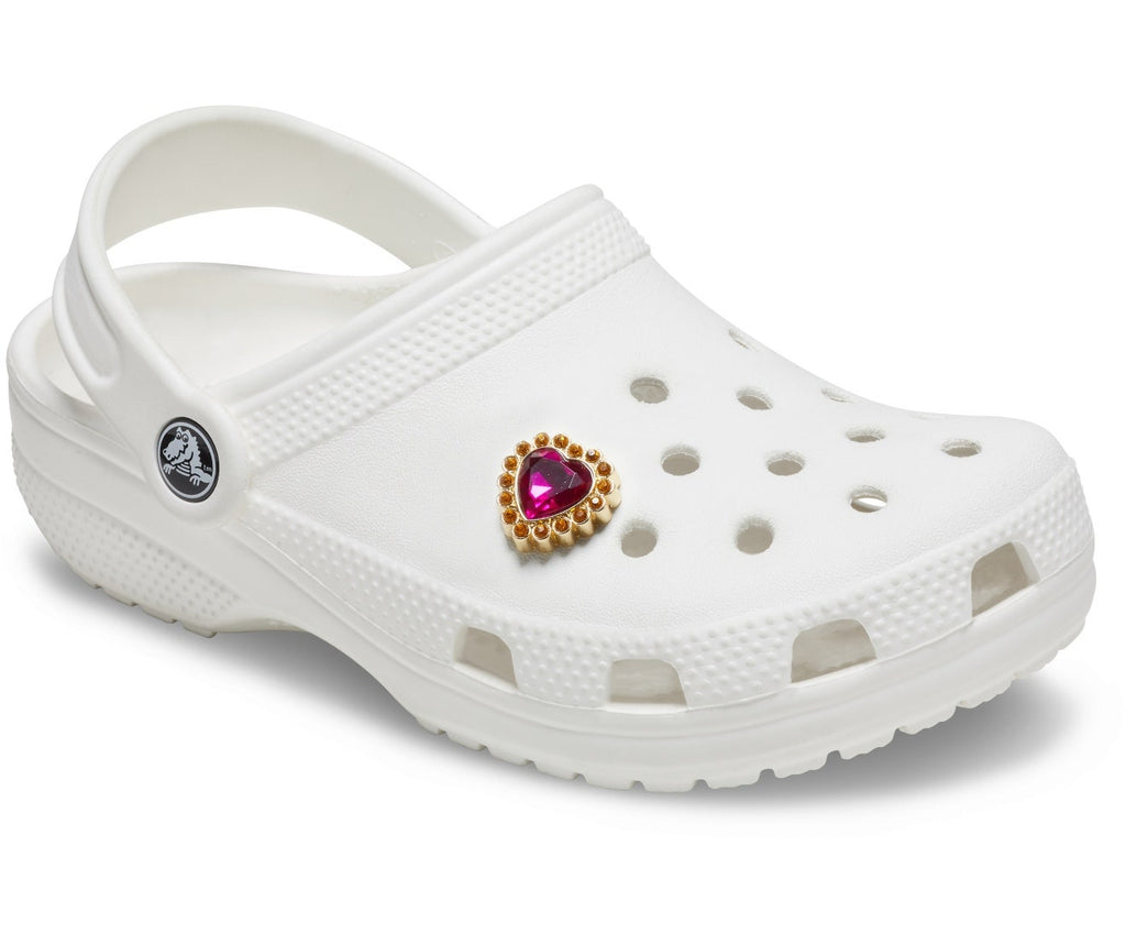 Pink Studded Heart Jibbitz