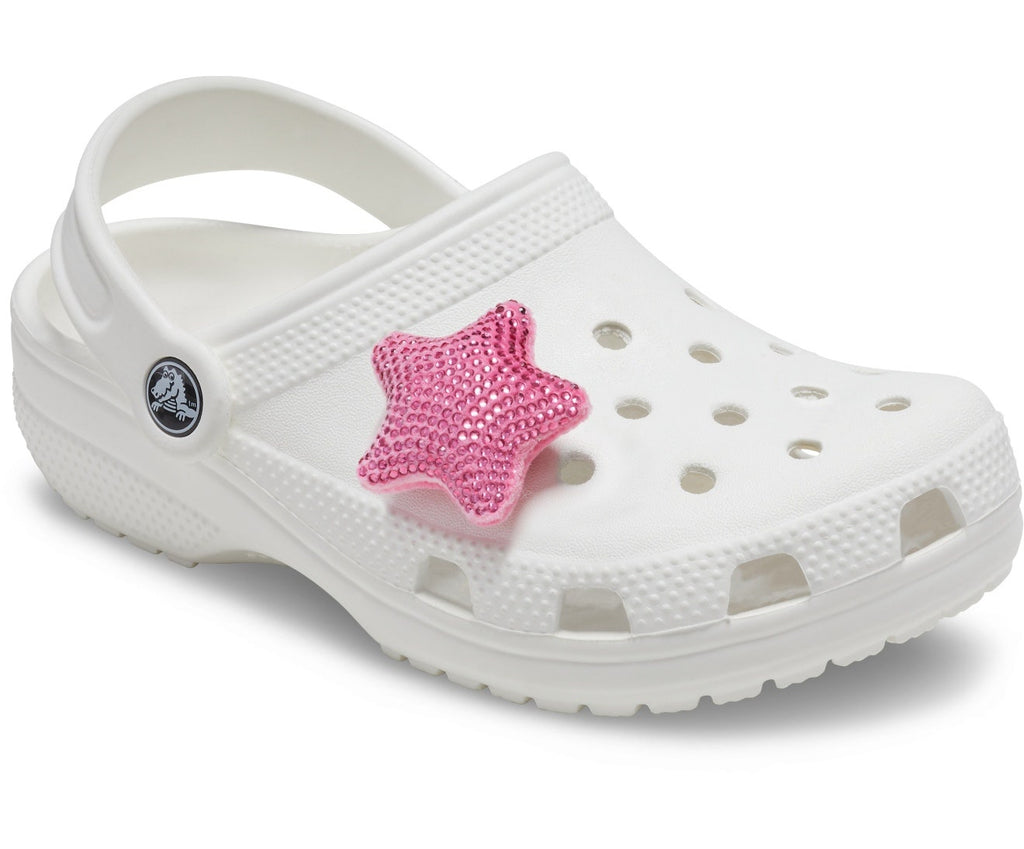 Plush Studded Pink Star Jibbitz
