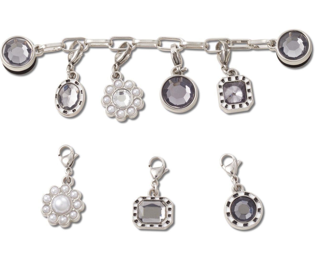 Silver Adjustable Charm Chain Jibbitz