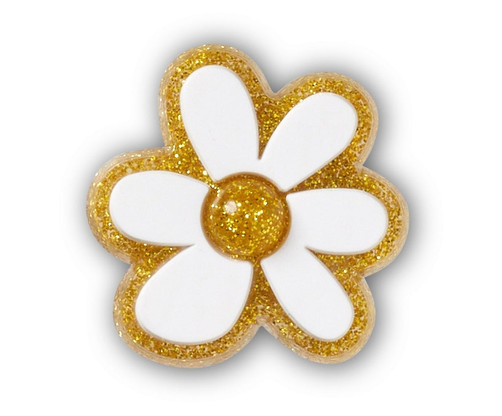 Gold and White Floral Jibbitz
