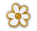 Gold and White Floral Jibbitz