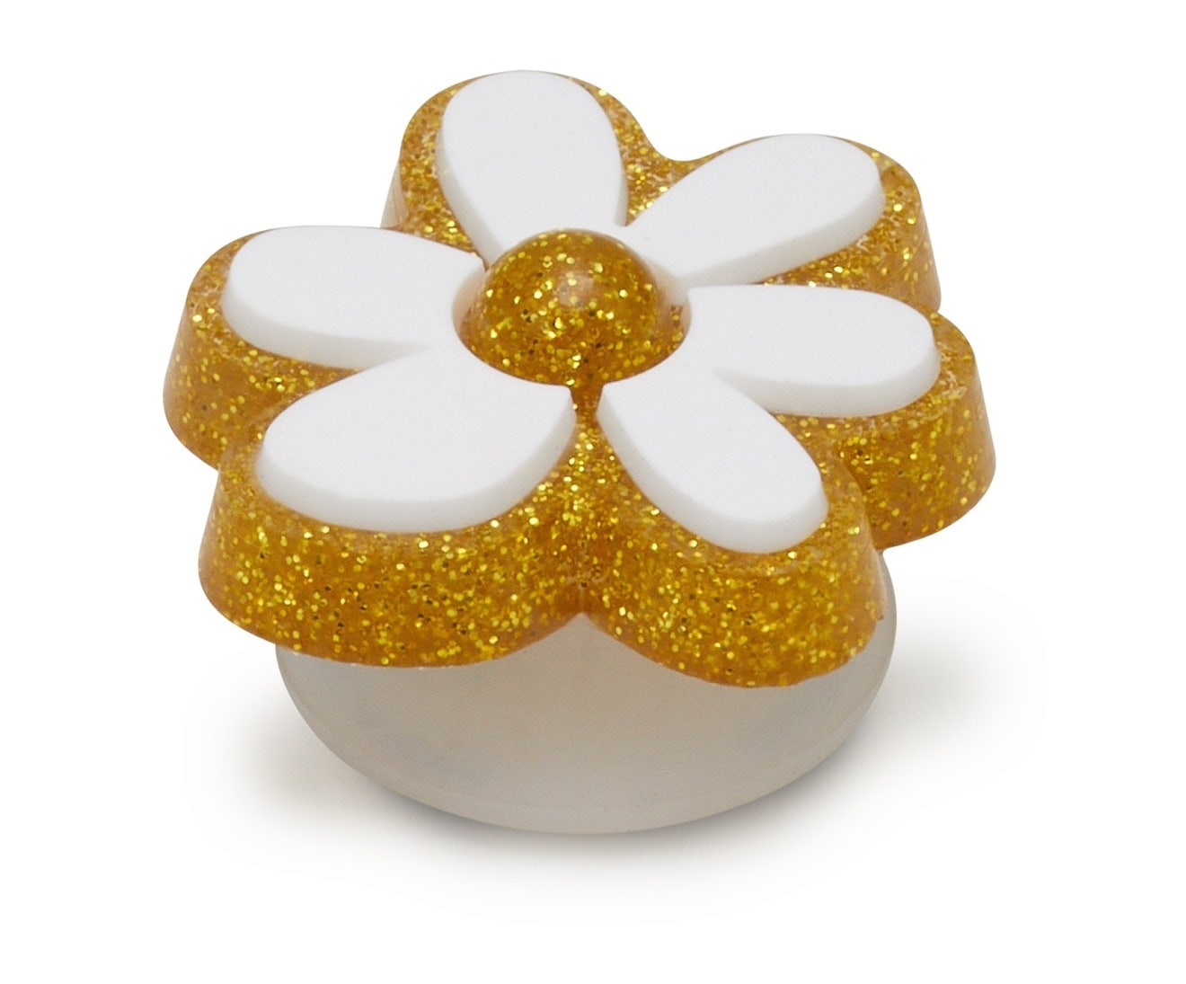 Gold and White Floral Jibbitz