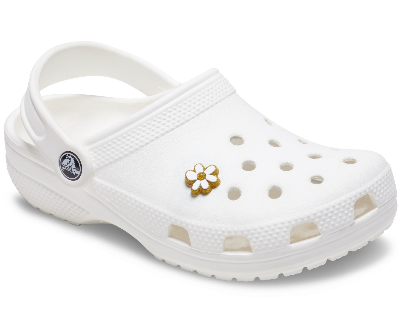 Gold and White Floral Jibbitz