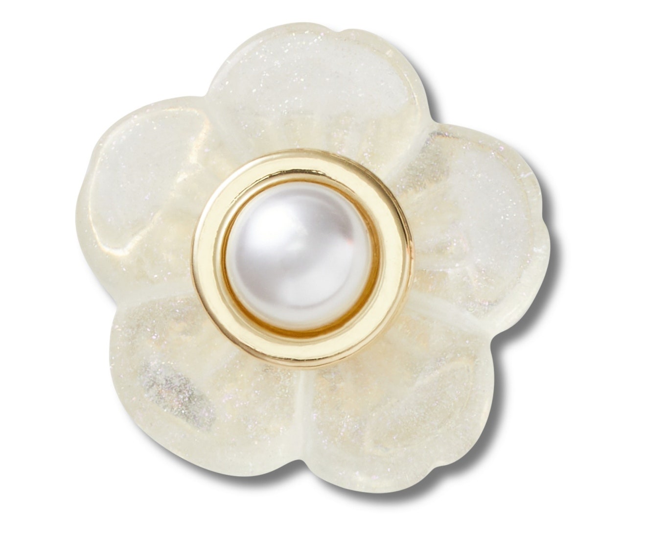 Gold and Silver Pearl Flower Jibbitz