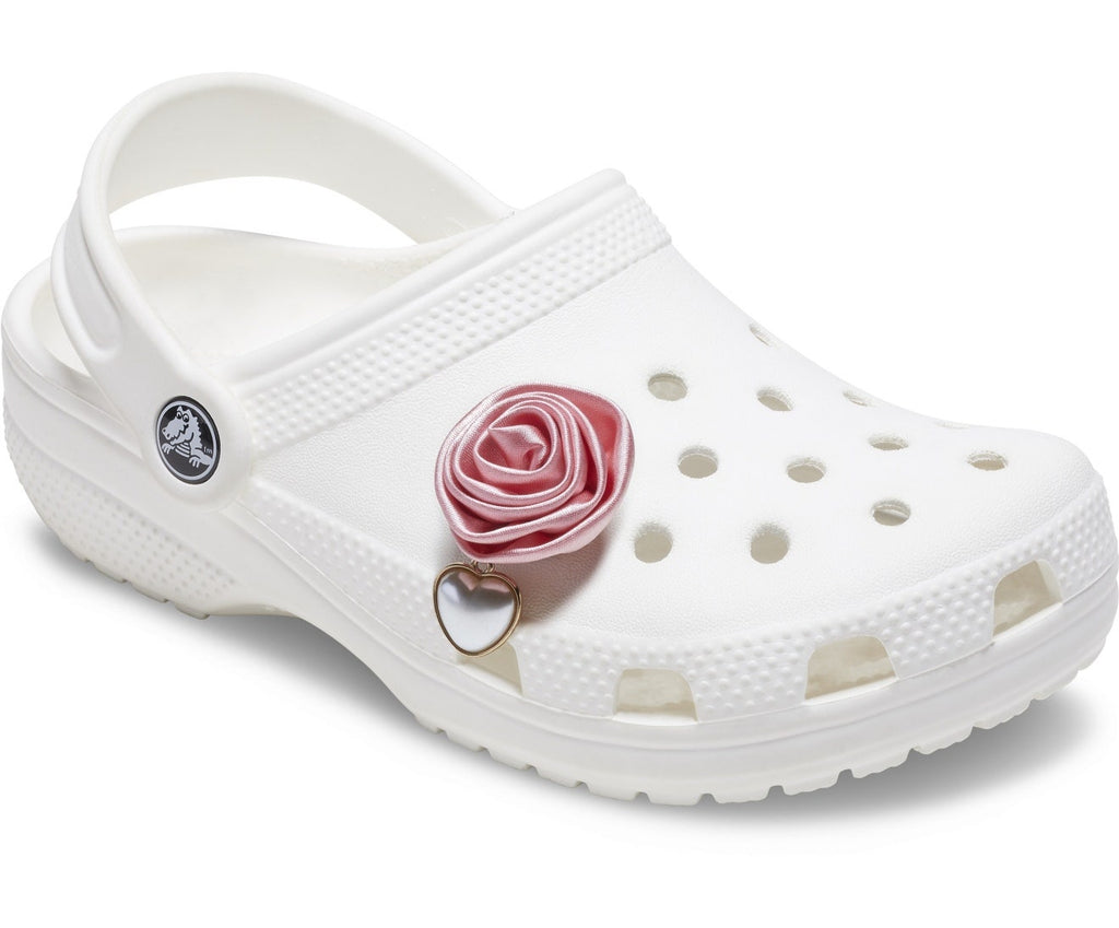 Pink Rose with Pearl Drop Jibbitz
