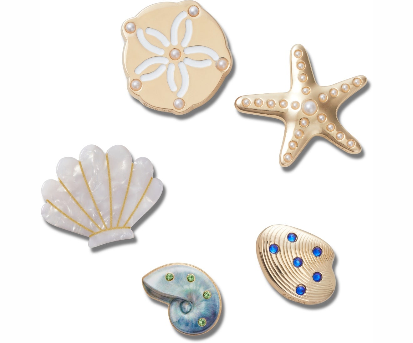 Gold Seashell 5 Pack Jibbitz