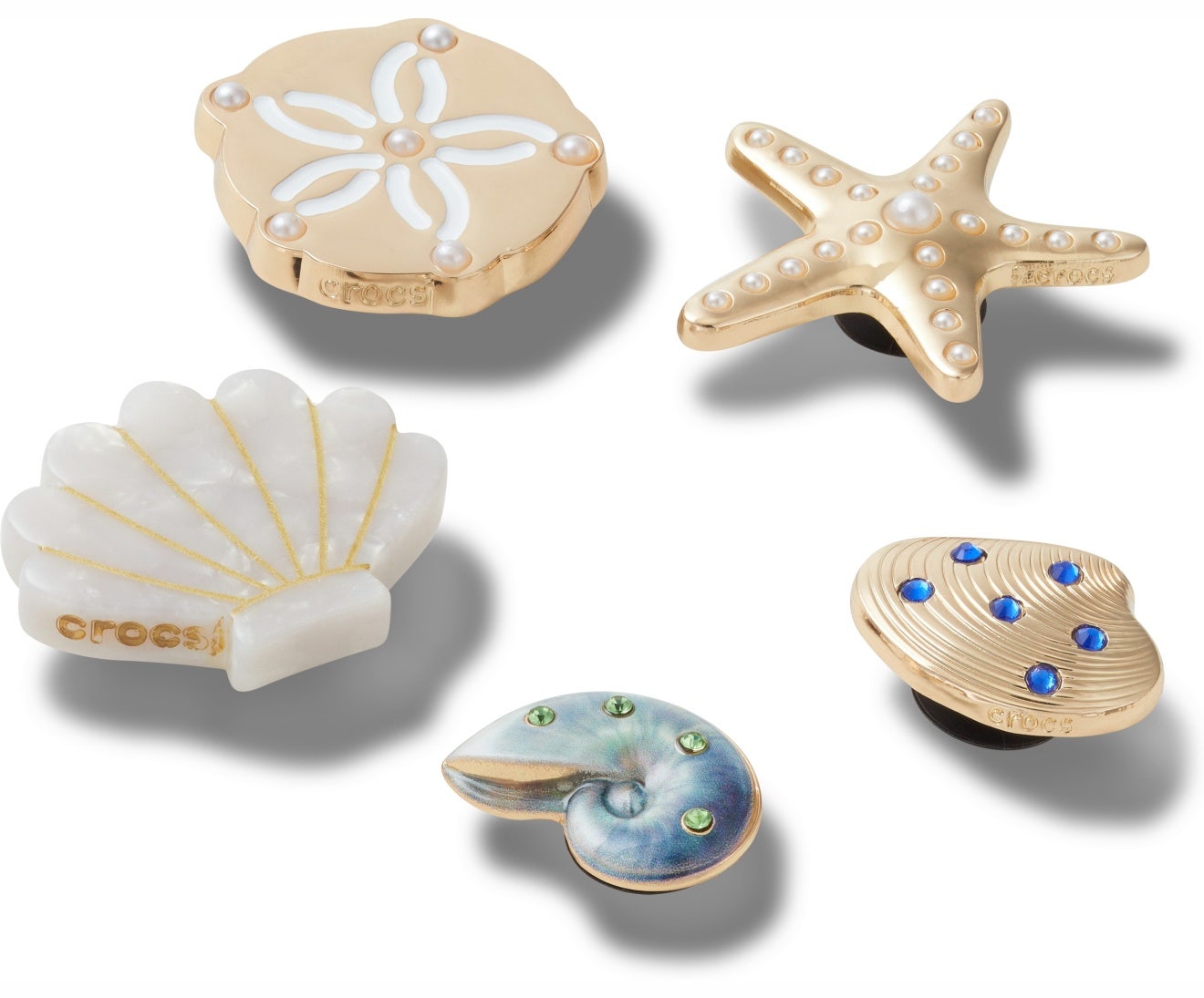 Gold Seashell 5 Pack Jibbitz