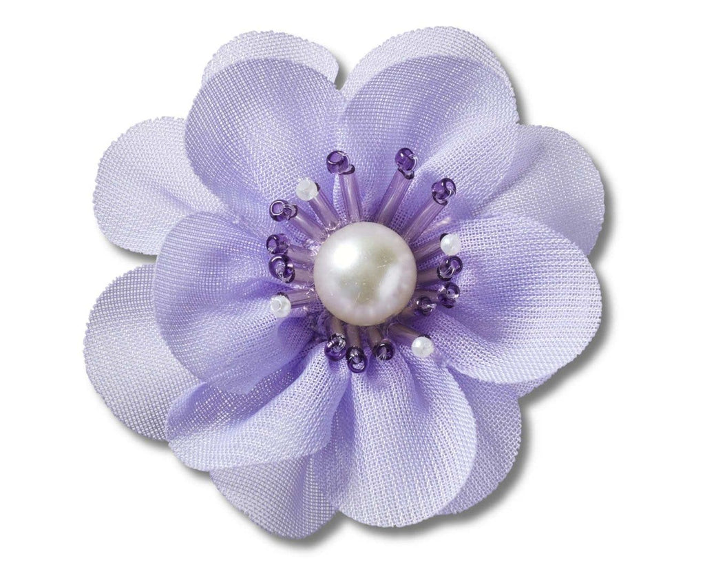 Purple Flower With Pearl Jibbitz