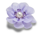 Purple Flower With Pearl Jibbitz