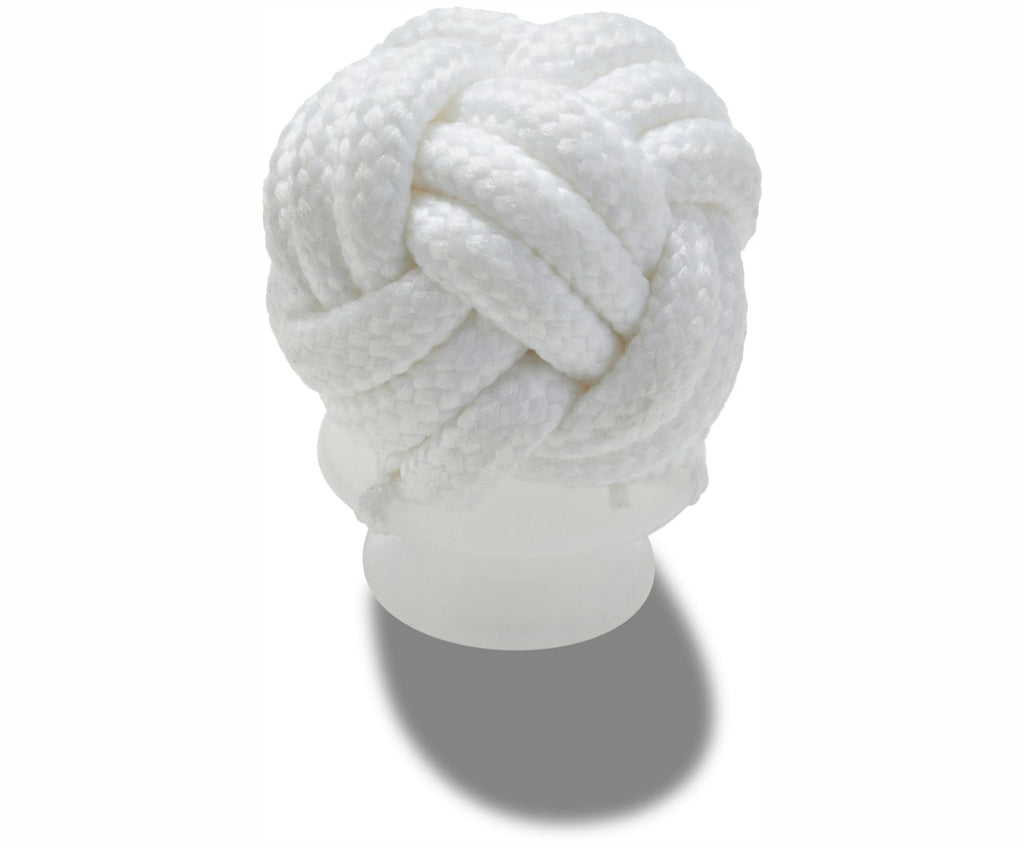 White Knotted Puff Jibbitz