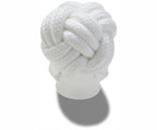 White Knotted Puff Jibbitz