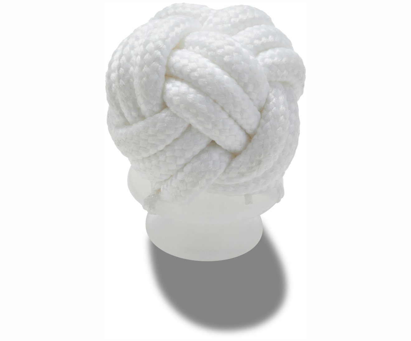 White Knotted Puff Jibbitz