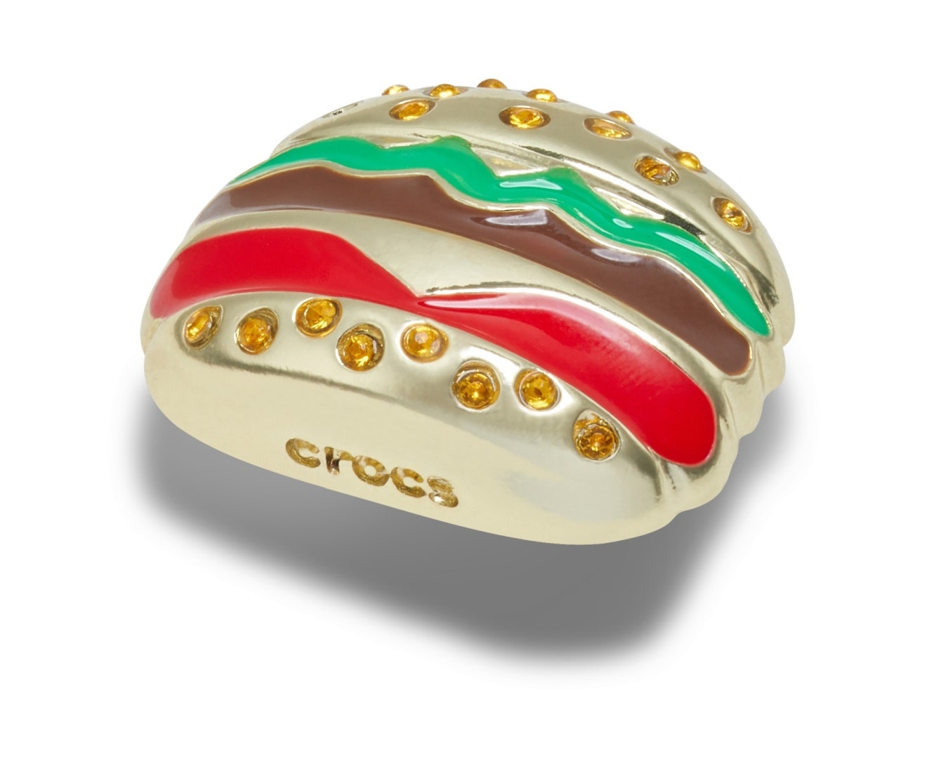 Gold Burger Jibbitz