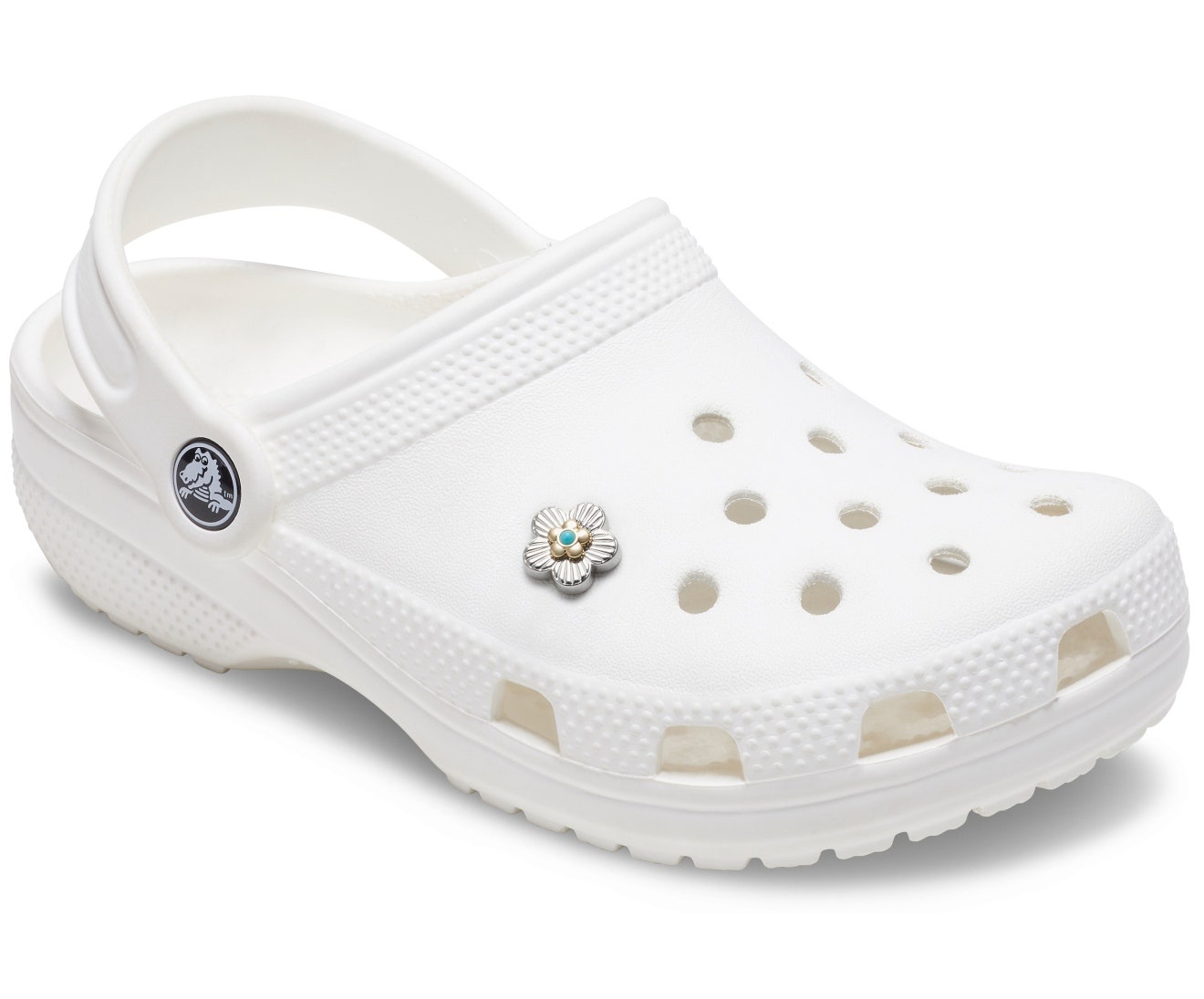 Silver Turquoise Flower-Jibbitz