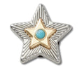 Silver Turquoise Star Jibbitz