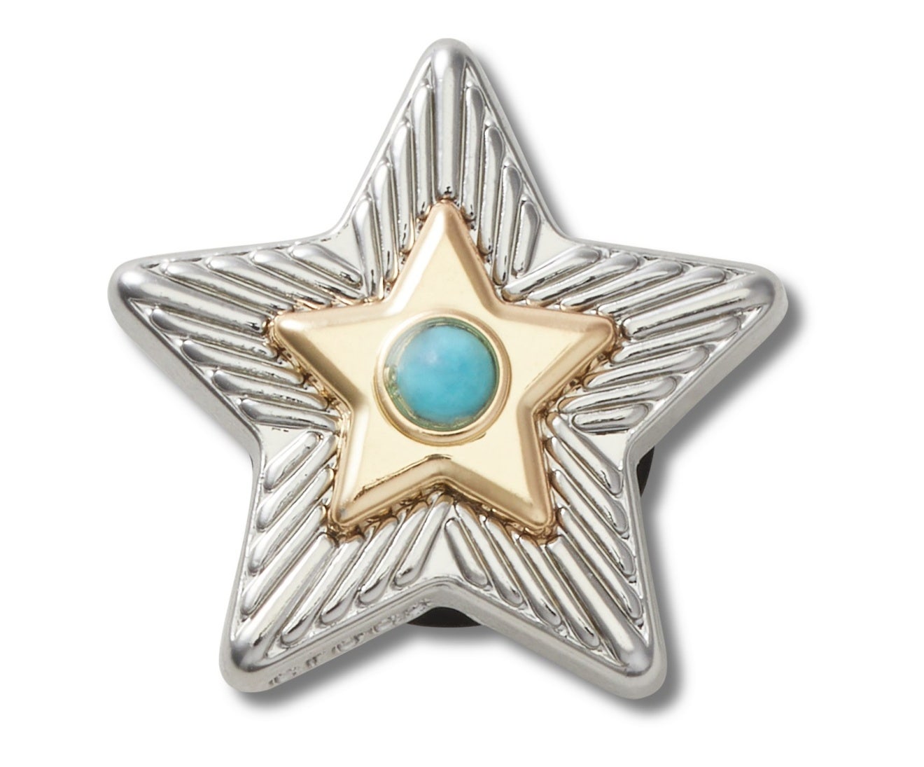 Silver Turquoise Star Jibbitz