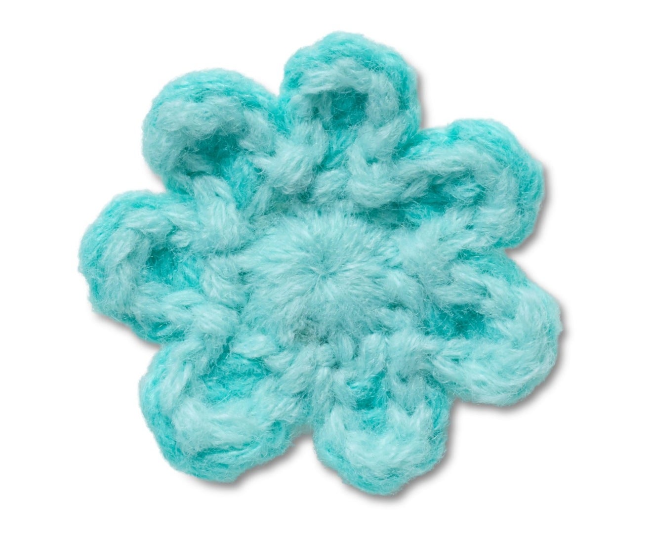 Crochet Blue Flower-Jibbitz
