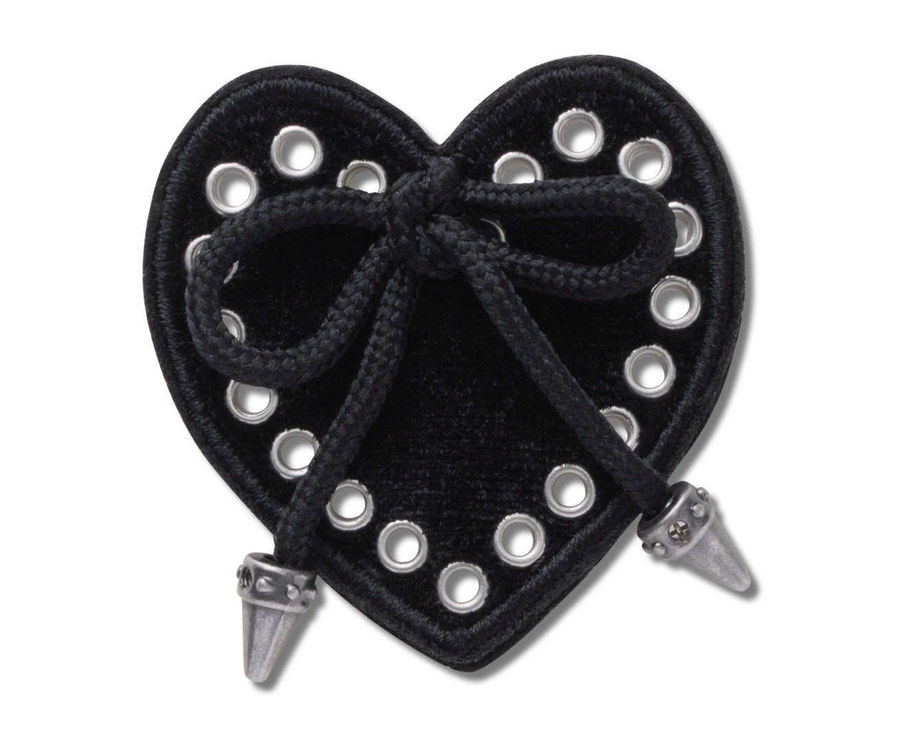 Black Heart with Bow-Jibbitz™