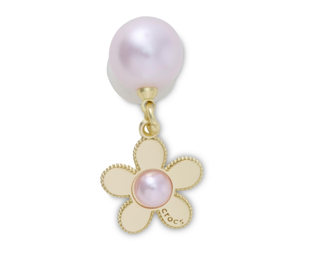 Pink Pearl and Gold Flower-Jibbitz