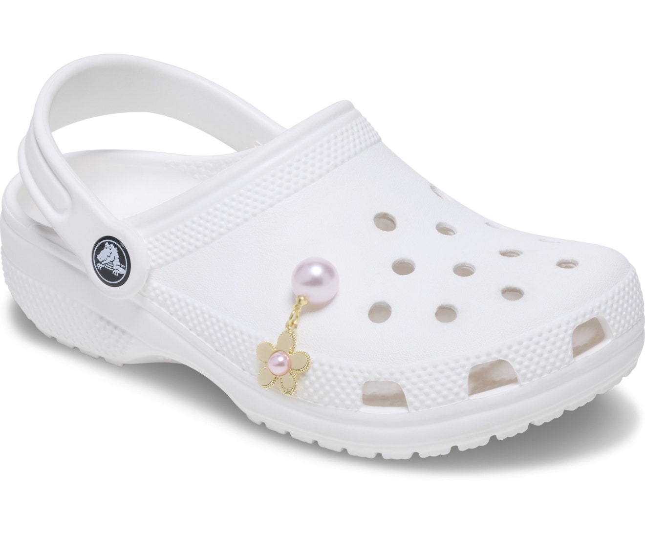 Pink Pearl and Gold Flower-Jibbitz