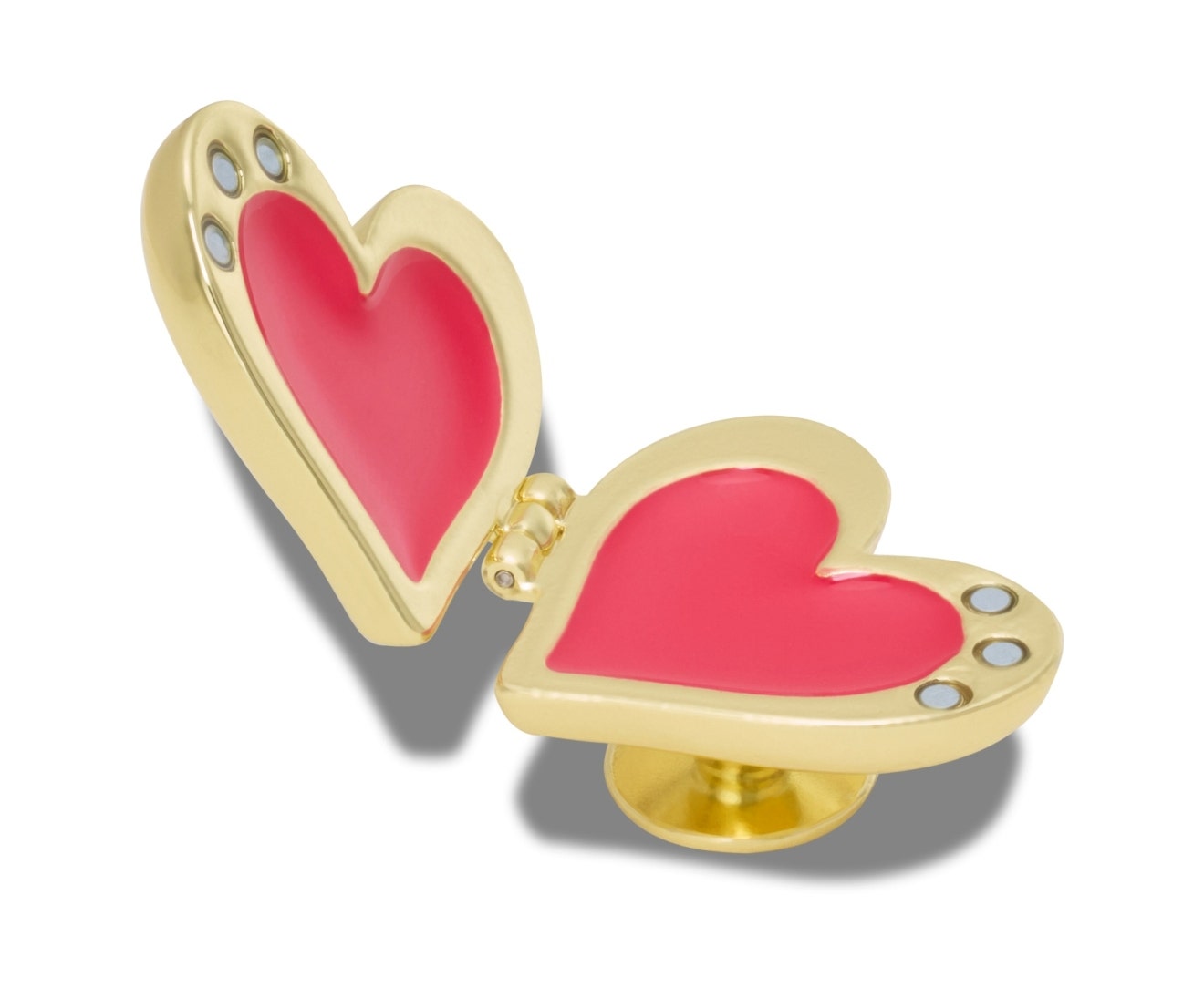 Gold Bubble Locket Heart-Jibbitz