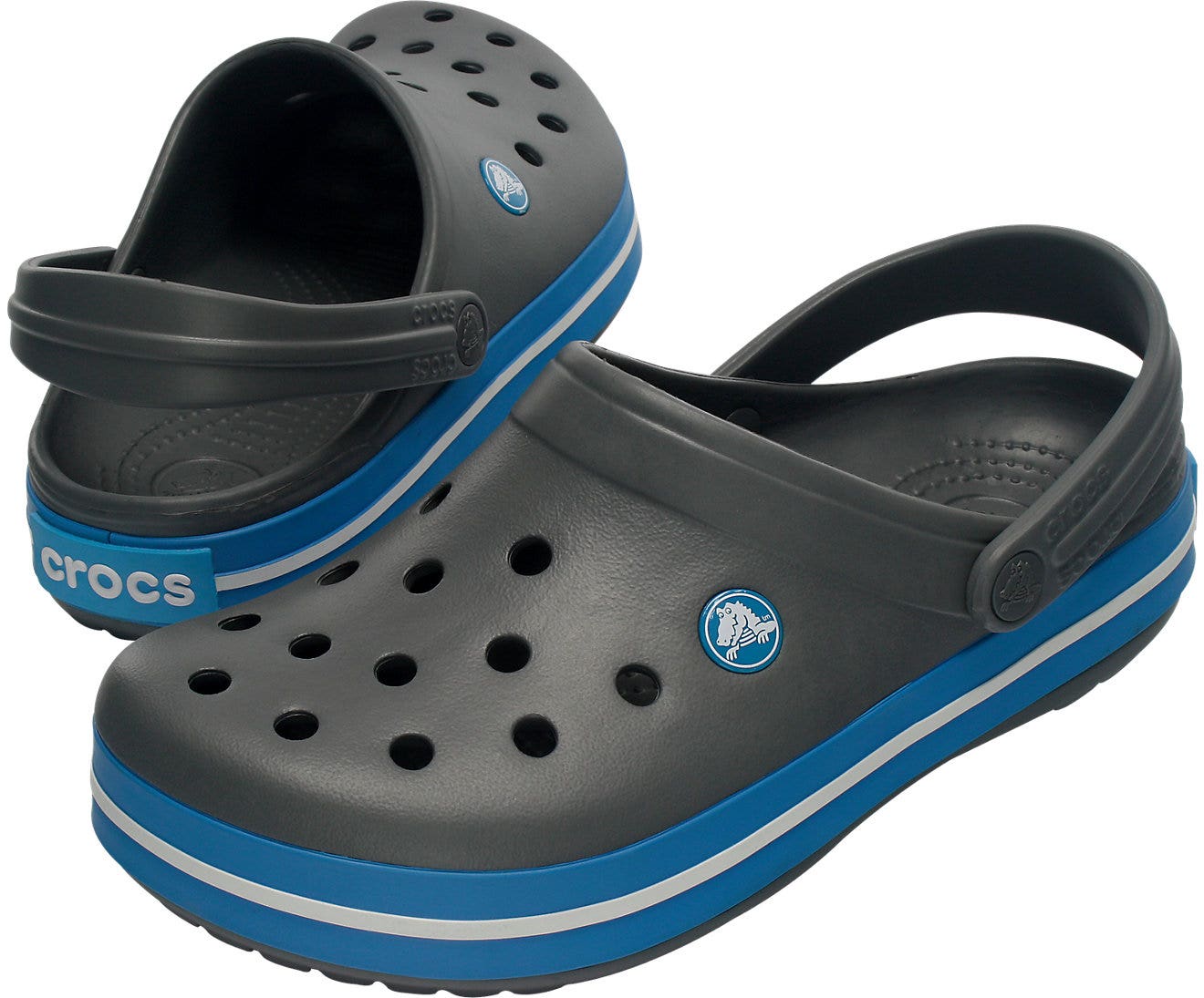 Crocband Charcoal/Ocean Unisex Clog
