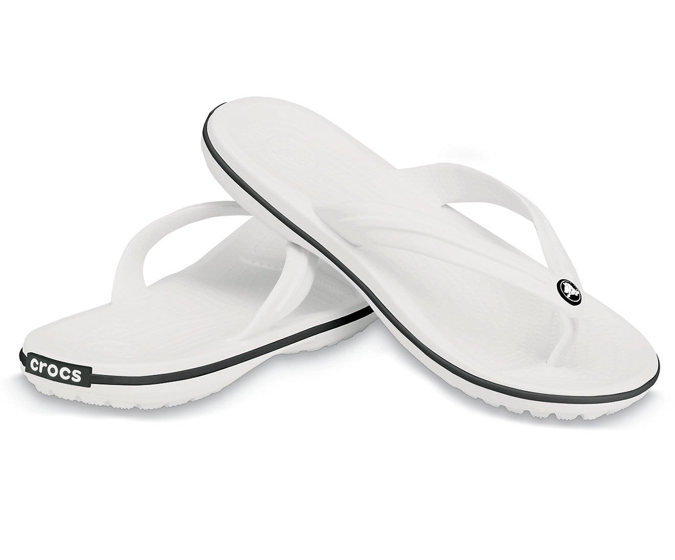 Crocband White Unisex Flip