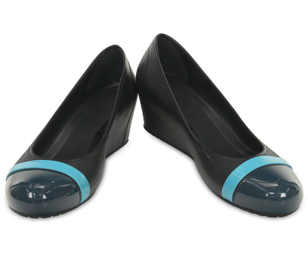 Crocs Cap Toe Black/Nightfall Women Wedge