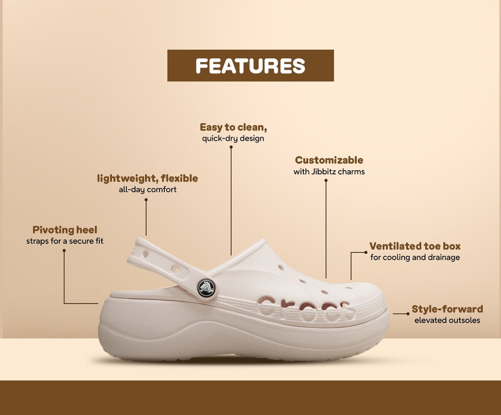 Baya Platform White Women Clog
