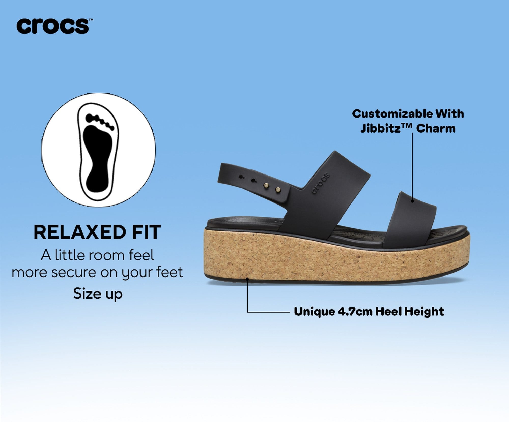 Brooklyn Cork Low Black/Black Women Sandal