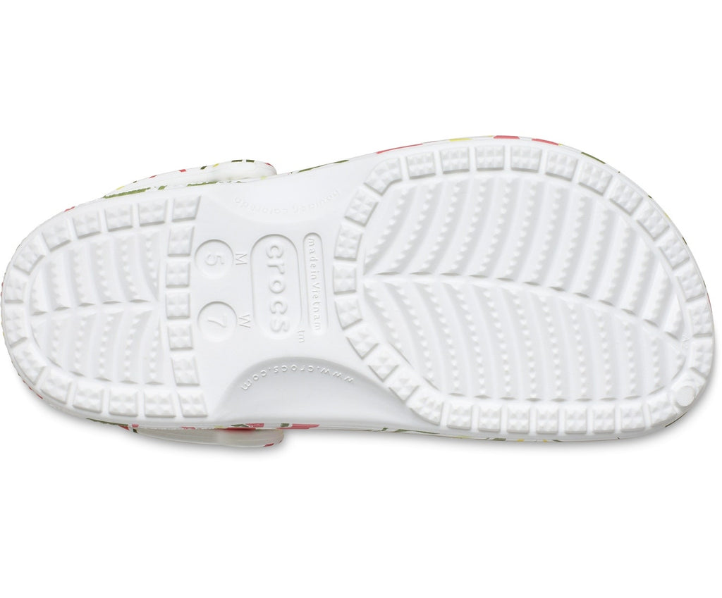 Baya Seasonal Printed Floral/White Unisex Clog