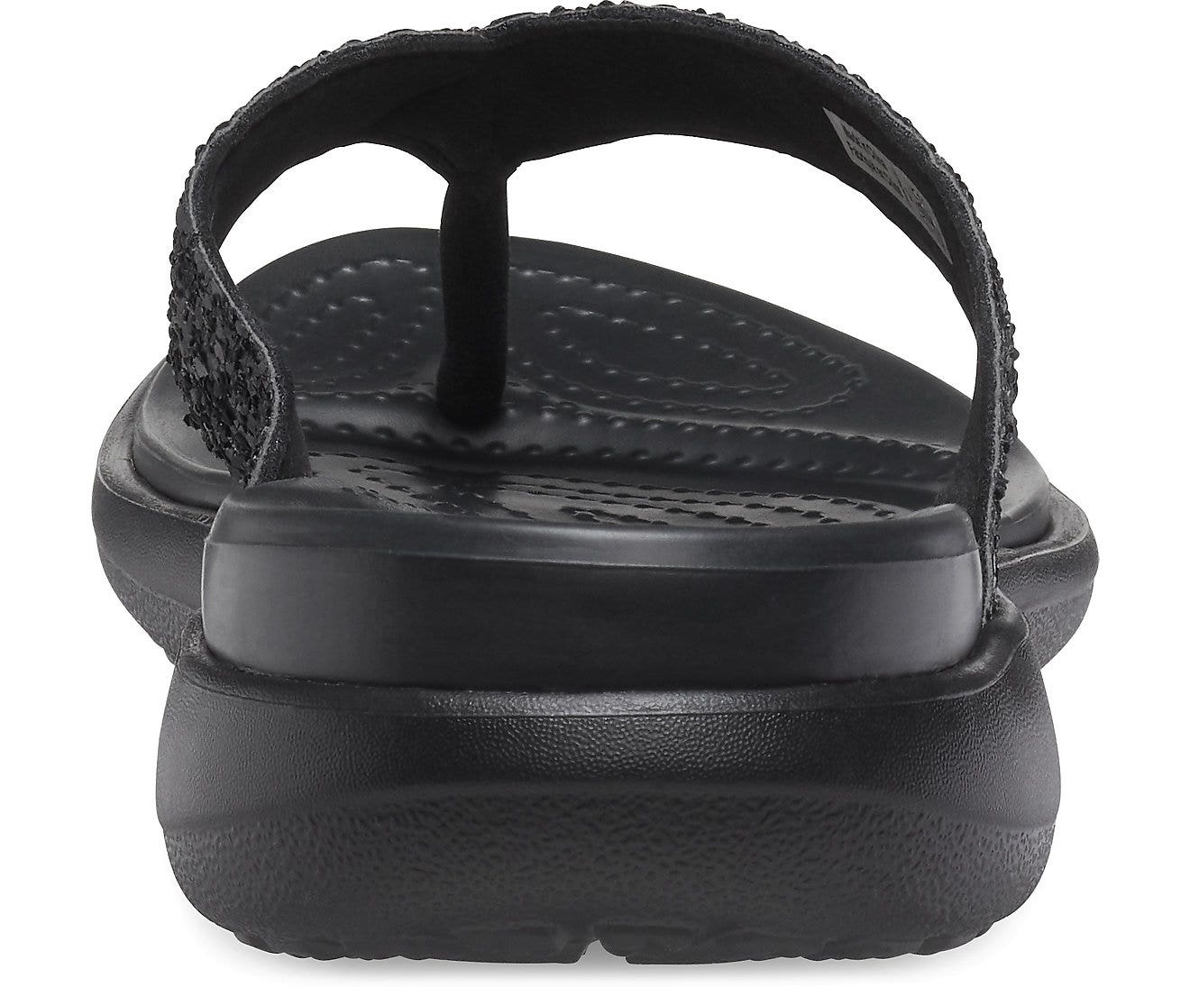 Capri V Glitter Black Women Flip