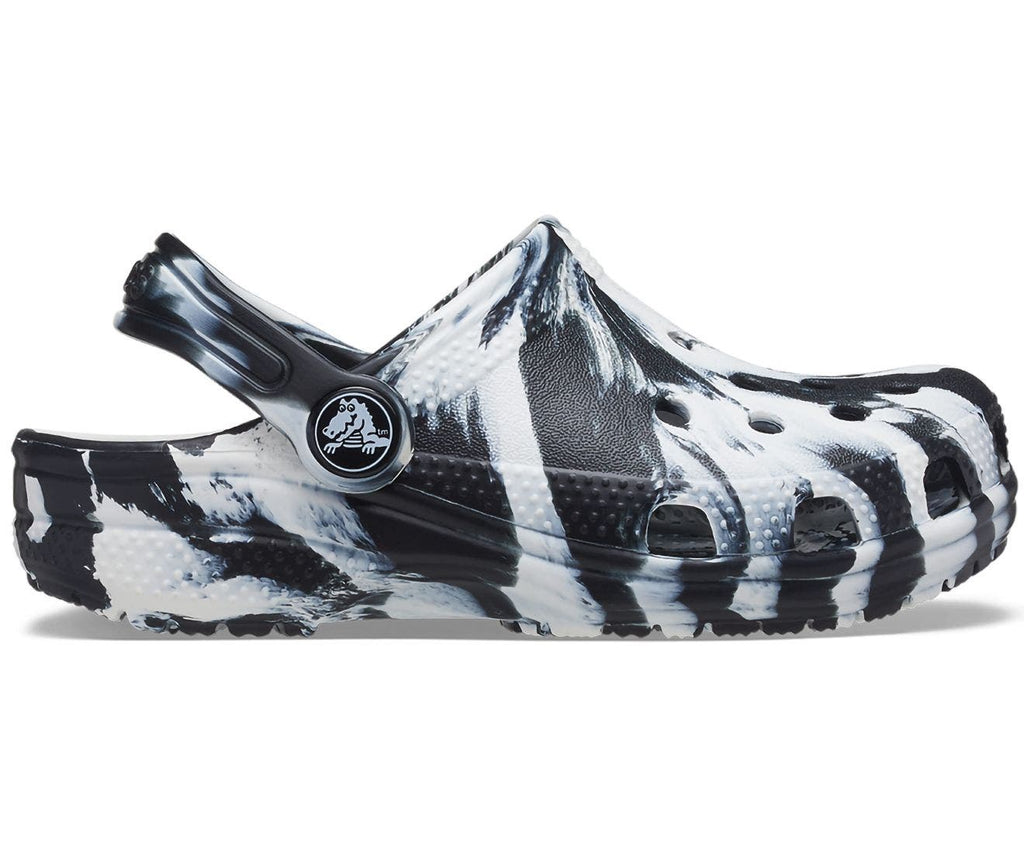 Classic Marbled Black/White Toddler Clog
