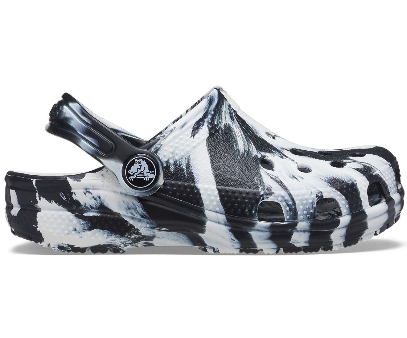 Classic Marbled Black/White Toddler Clog
